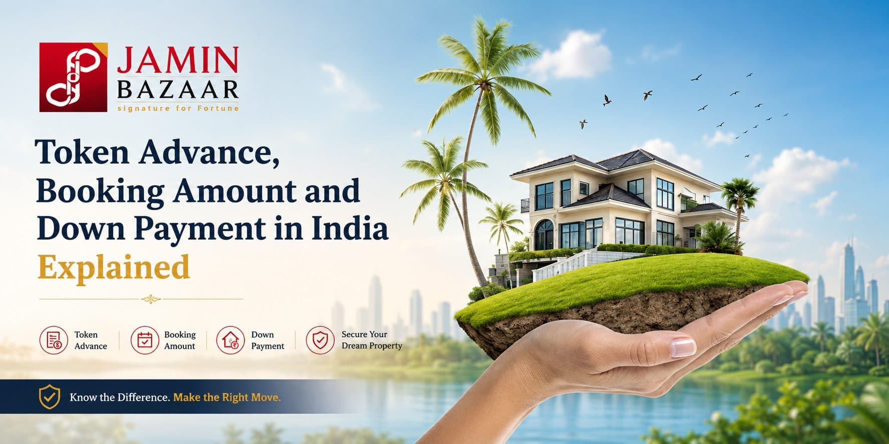 Token advance, booking amount and down payment explained for property buyers in India